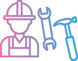 Plumber Line Gradient Icon Design vector