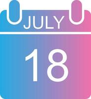 July Glyph Gradient Icon Design vector