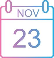 November Line Gradient Icon Design vector