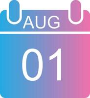 August Glyph Gradient Icon Design vector