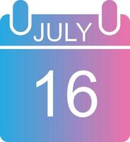 July Glyph Gradient Icon Design vector