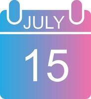 July Glyph Gradient Icon Design vector