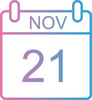 November Line Gradient Icon Design vector