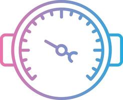 Pressure Gauge Line Gradient Icon Design vector