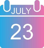 July Glyph Gradient Icon Design vector