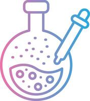 Pipette Line Gradient Icon Design vector