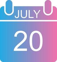 July Glyph Gradient Icon Design vector