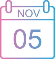 November Line Gradient Icon Design vector