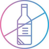 No Alcohol Line Gradient Icon Design vector
