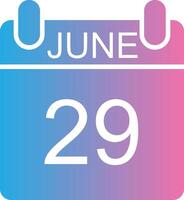 June Glyph Gradient Icon Design vector