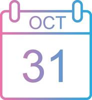 October Line Gradient Icon Design vector