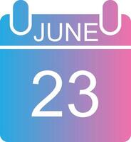 June Glyph Gradient Icon Design vector