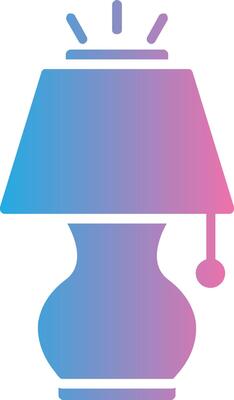 Lamp Glyph Gradient Icon Design