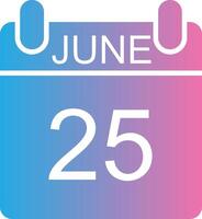 June Glyph Gradient Icon Design vector