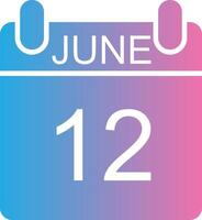 June Glyph Gradient Icon Design vector