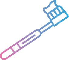 Toothbrush Line Gradient Icon Design vector