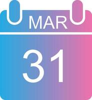 March Glyph Gradient Icon Design vector