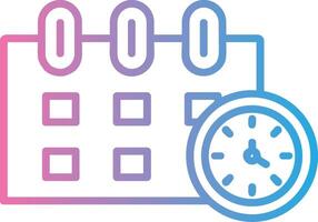 Time Management Line Gradient Icon Design vector