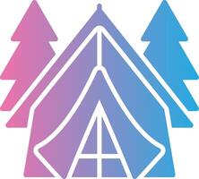 Tent Glyph Gradient Icon Design vector