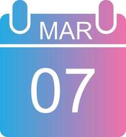March Glyph Gradient Icon Design vector