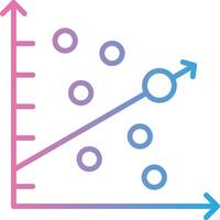 Scatter Graph Line Gradient Icon Design vector