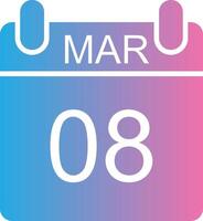 March Glyph Gradient Icon Design vector