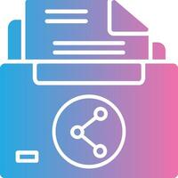 Sharing File Glyph Gradient Icon Design vector