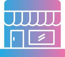 Shop Glyph Gradient Icon Design vector