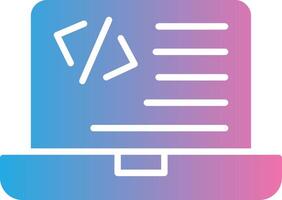 Programming Glyph Gradient Icon Design vector