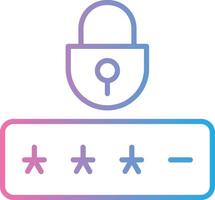 Password Line Gradient Icon Design vector