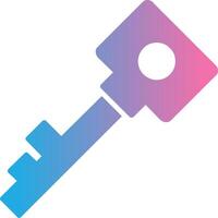 Key Glyph Gradient Icon Design vector