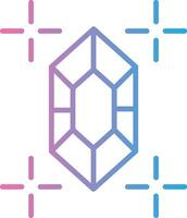Gem Line Gradient Icon Design vector