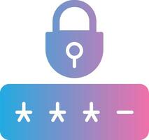 Password Glyph Gradient Icon Design vector