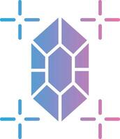 Gem Glyph Gradient Icon Design vector