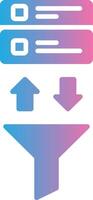 Filtering Glyph Gradient Icon Design vector