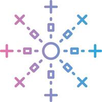 Firework Line Gradient Icon Design vector