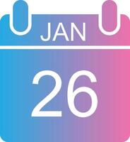 January Glyph Gradient Icon Design vector