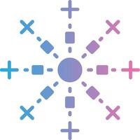 Firework Glyph Gradient Icon Design vector