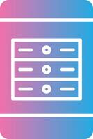 Mobile App Server Glyph Gradient Icon Design vector