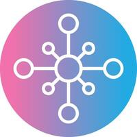 Network Hub Glyph Gradient Icon Design vector