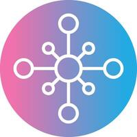 Network Hub Glyph Gradient Icon Design vector