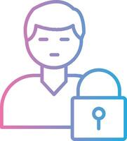 Authorization Manager Line Gradient Icon Design vector
