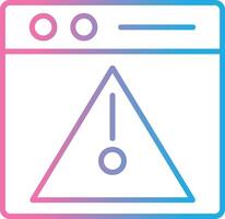 Error Line Gradient Icon Design vector