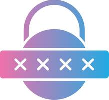 Security Password Glyph Gradient Icon Design vector