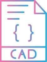 CAD Line Gradient Icon Design vector