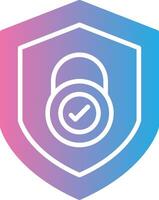 Security Check Glyph Gradient Icon Design vector