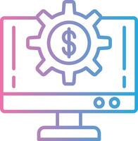 Money System Line Gradient Icon Design vector