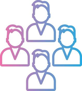 Team Line Gradient Multi Circle Line Gradient Icon Design vector