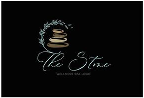 spa stone logo vector