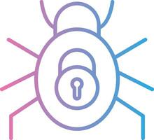 Security Bug Line Gradient Icon Design vector